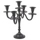image 6 of 5 Arm Metal Candle Holder Stand Vintage Candelabra Centrepiece Home Decor 30cm | Black | Black | 1
