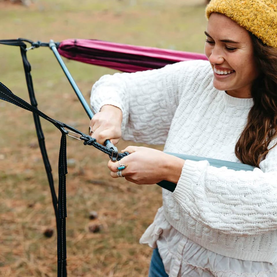 image 1 of Fuse Tandem Hammock System - Easy Setup for Two Hammocks Side by Side | Blue | Blue