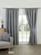 image 5 of Aztec Pencil Pleat Curtain Pair - Blue - 168cm x 183cm