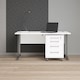 image 6 of Prima Desk 150cm in White with Silver Grey Steel Legs