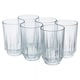 image 2 of 350ml Tall Drinking Glasses Tumblers Water Spirits Cordial Juice Milk Set of 6