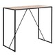 image 1 of Seaford Black Metal Bar Table with Oak Top