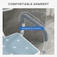 image 4 of HOMCOM EVA Padded Shower Stool with Arms and Back, 4 Suction Foot Pads Blue