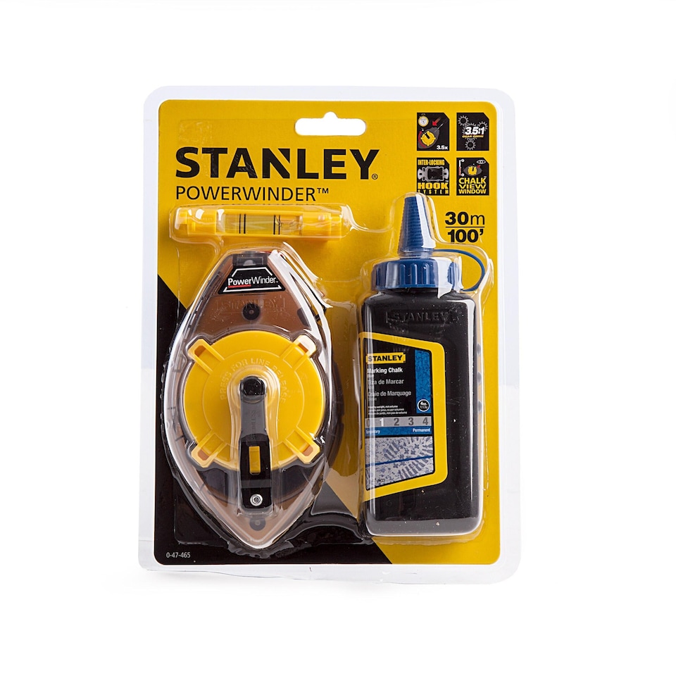 image 1 of Stanley Powerwinder Chalk Marker Set | Yellow | Yellow | One Size | 1