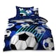 image 1 of VELVETIO Kids Football Fun Duvet Cover Set Printed Beddings Blue | Single