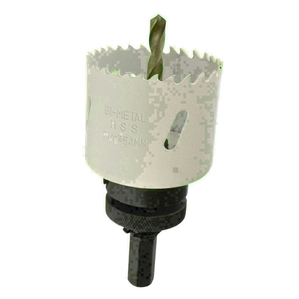 image 1 of 54mm HSS Hole Saw Holesaw Bi-Metal Blade Cutter Drill And Drill Adaptor Arbor