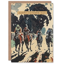 Racing Racecourse Horse Fathers Day Dad Card