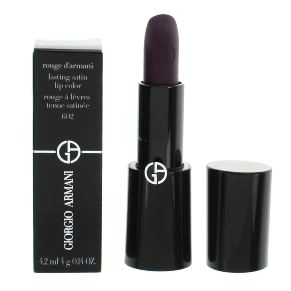 image 1 of Giorgio Armani Rouge D'Armani Lasting Satin Plum Lipstick 602 Night Viper N/A