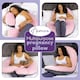 image 7 of Aamira C-Shaped Pregnancy Pillow Memory Foam Maternity Nursing Support Cushion Pink & Dark Grey | Grey | Grey | 140cm | 1