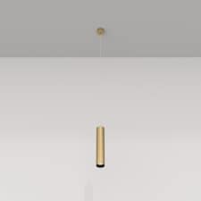Maytoni Focus Slim Pendant Ceiling Light Matt Gold GU10