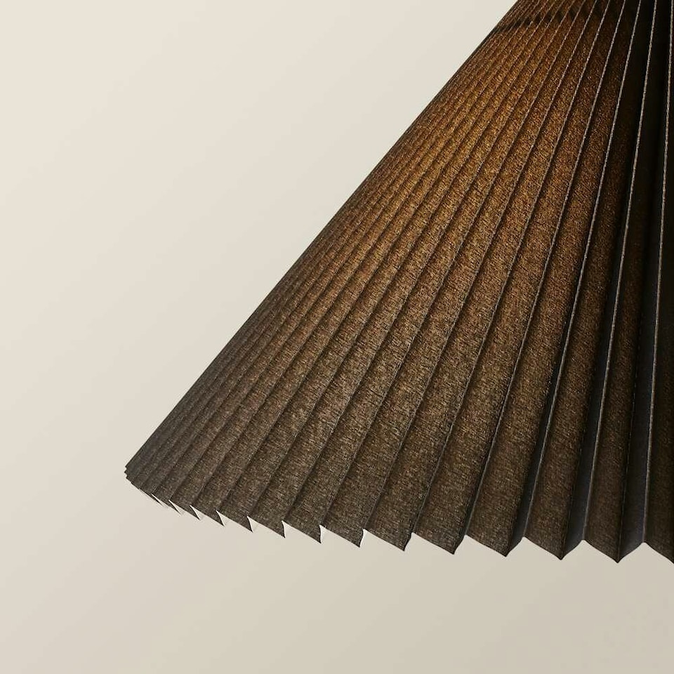 image 1 of ValueLights Akira Black Paper Pleated Single Drop Ceiling Pendant Light