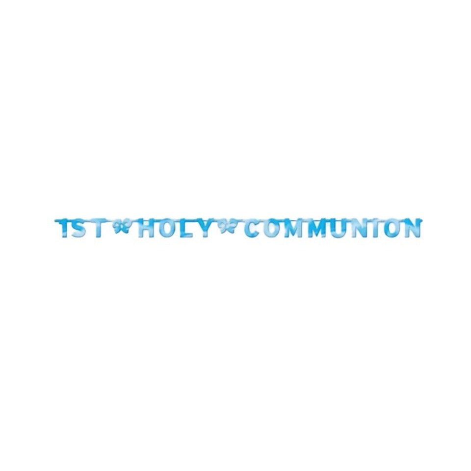 Amscan Letter First Holy Communion Banner - Blue - One Size (UTSG25496)