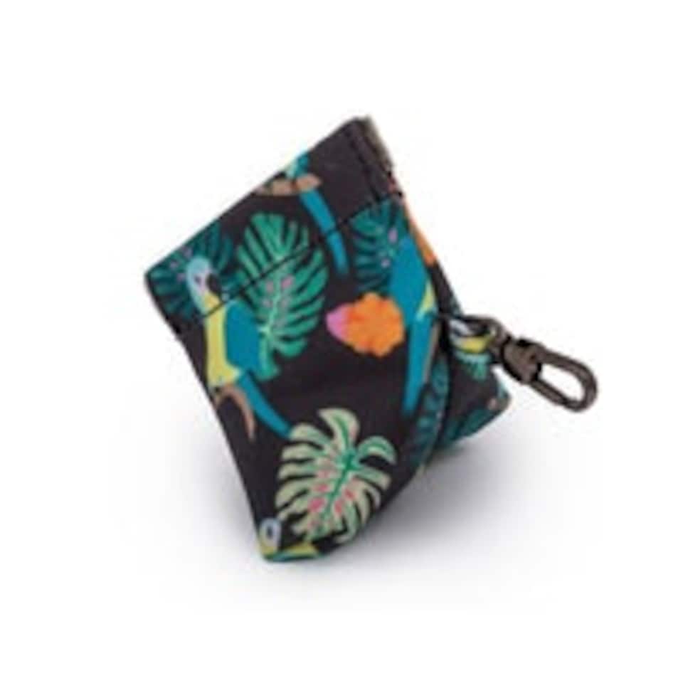 Pink Lining Pacifier Pouch - Parrot Black