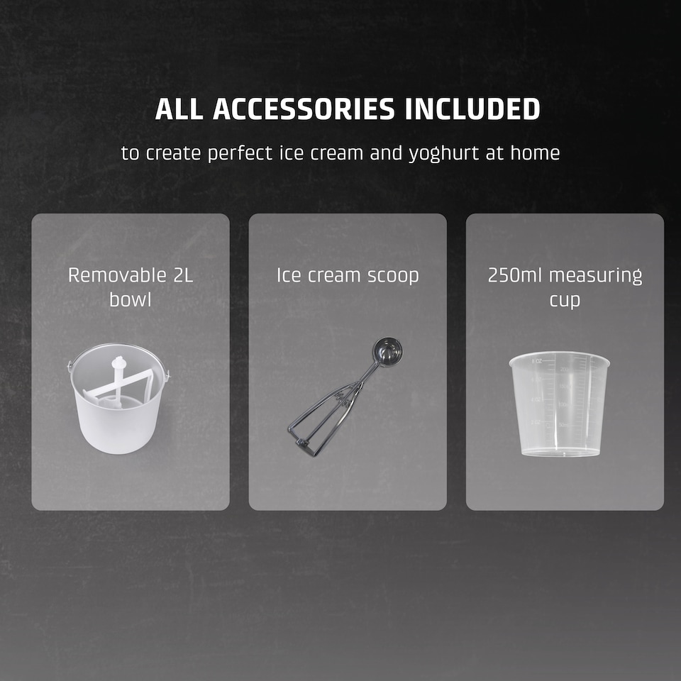 image 1 of Caso Design IceCream, 5-in-1 Yoghurt and Ice Cream Maker, 2L Capacity, No Pre-Freeze