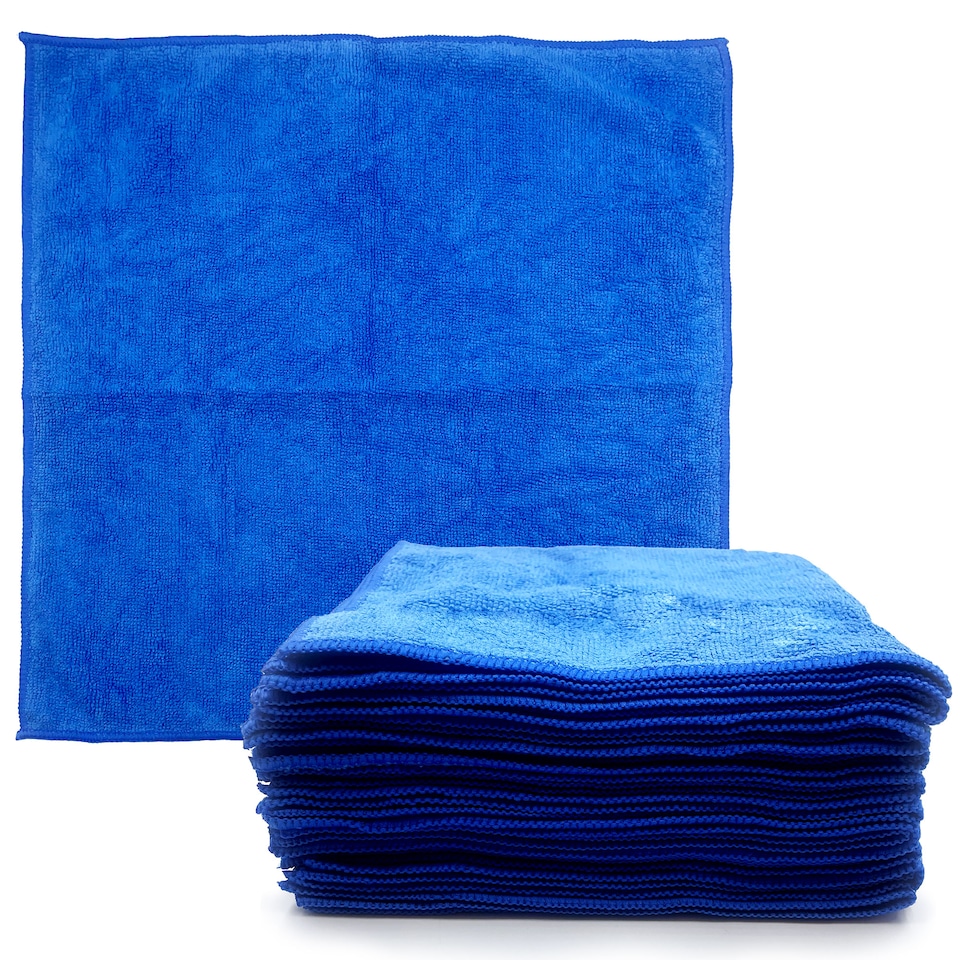 image 1 of Microfibre Cleaning Cloth 40x40cm Super Absorbent Lint Free Microfiber Cloths Cleaning for Home, Kitchen, Mirrors, Car - Pack of 10
