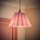 image 3 of ValueLights Lauren Lilac Fabric Pleated Scallop Edge Tapered Ceiling Floor Table Lamp Shade