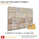 image 2 of NOVECRAFTO 3D Mediterranean Wall Panels – 6 PVC Sheets, Covers 2.76 sqm (29.76 sq ft), 96x48cm Each – Brown & Beige Tile Pattern Decorative Cladding