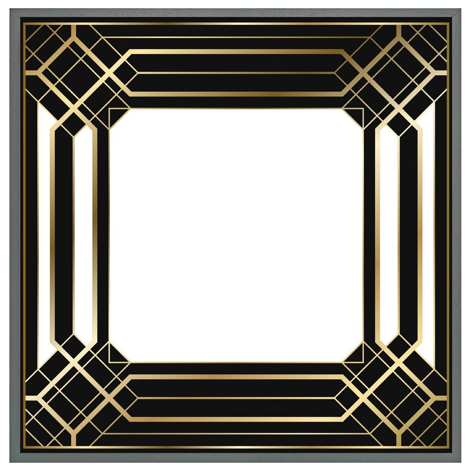 image 1 of Art deco black frame (Picture Frame) Brown | XL