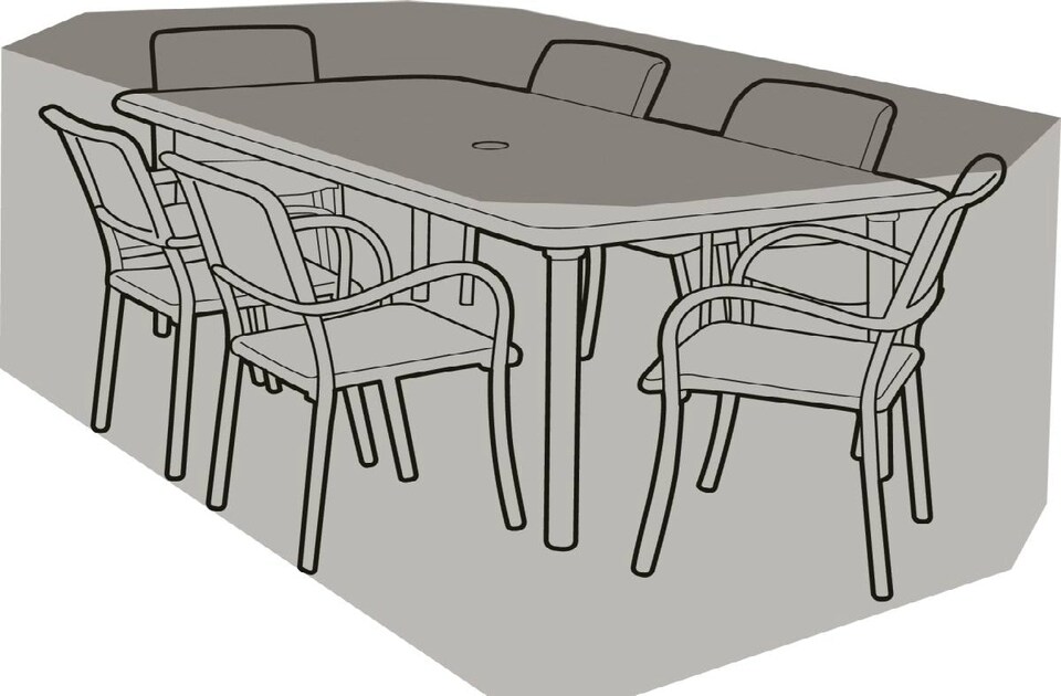 image 1 of Extra Strong Rectangular 6 Seater Furniture Set Cover in Dark Green | Green