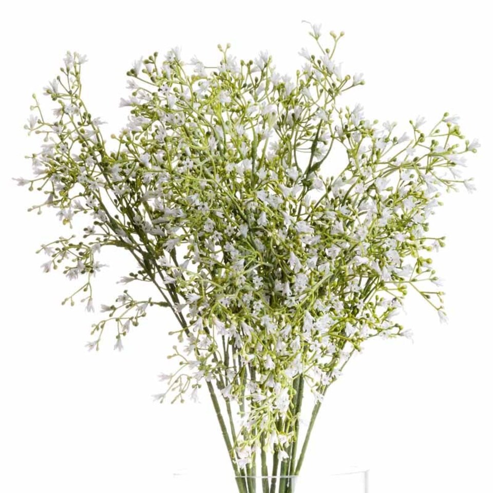 image 1 of Wildflower Spray Artificial Plant - L23 x W23 x H72 cm - White
