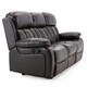 image 4 of Chester 3 Seater Manual High Back Bonded Leather Recliner Sofa (Brown
