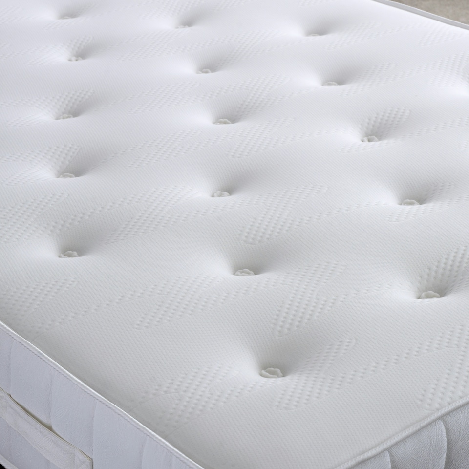 image 1 of Memory Maestro Memory Foam Duckegg Linen 4 Drawer Divan Set And Valencia Headboard Super King