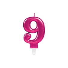 Amscan 9 Metallic Candle - Pink - One Size