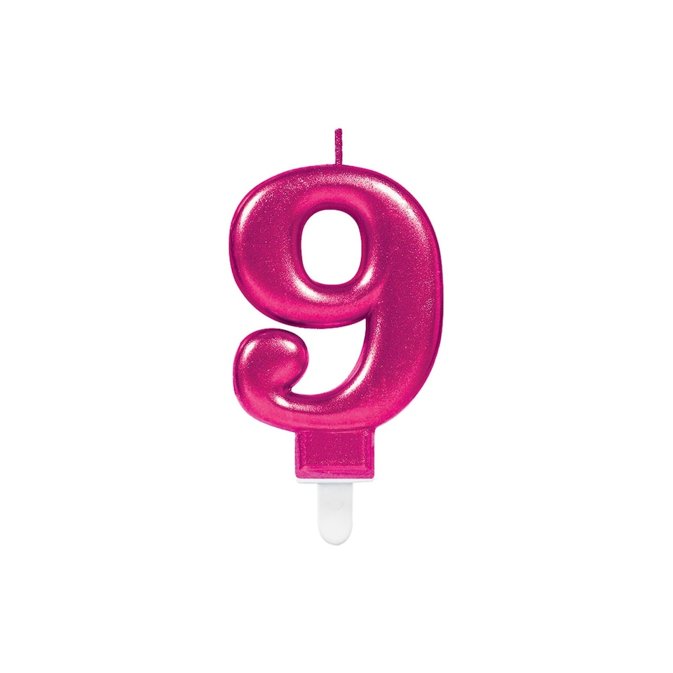 Amscan 9 Metallic Candle - Pink - One Size