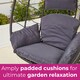 image 3 of Neo Grey Garden Swing Hanging Egg Chair With Cushions