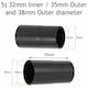 image 6 of SPARES2GO Universal Dust Extractor Adaptor Sander Power Tool Adapter 26 30 32 35 38 mm