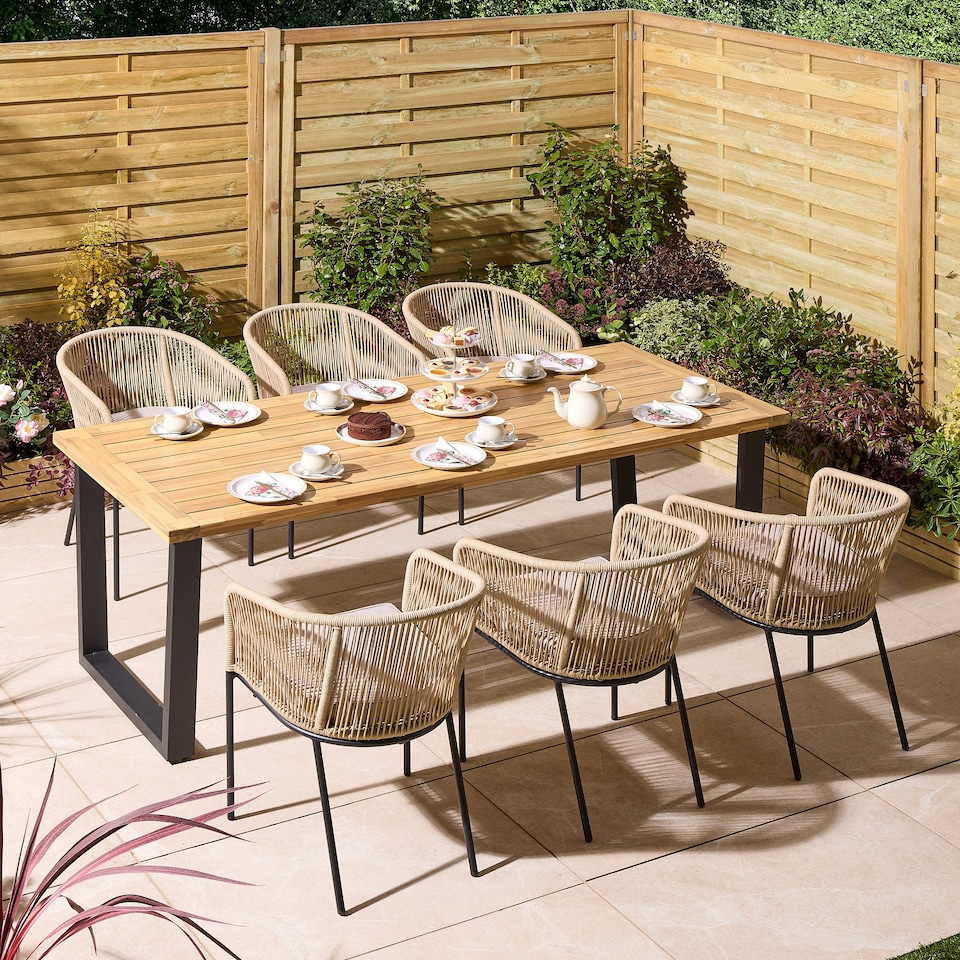 image 1 of Rowlinson Oslo 6 Seat Dining Set - 210cm Table | Multi | 7