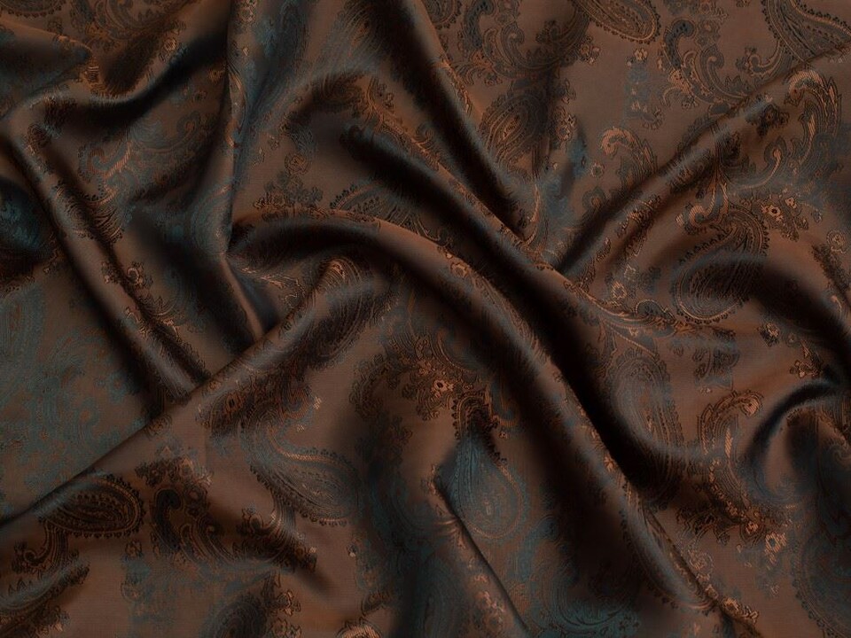 Minerva Core Range Gold Woven Jacquard Lining Fabric for Dressmaking, 142.5cm / 56" Wide - per metre