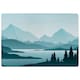 image 1 of Abstract Mountain Landscape Designer Rug | Multi