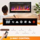 image 4 of HOMCOM 91cm/36" Electric Fireplace, Ultra-Slim Wall Mounted and Recessed Electric Fire Heater with Adjustable Flame and Thermostat, Eco Mode, Auto Switch, Weekly and 24H Timer, Remote, 900W/1800W