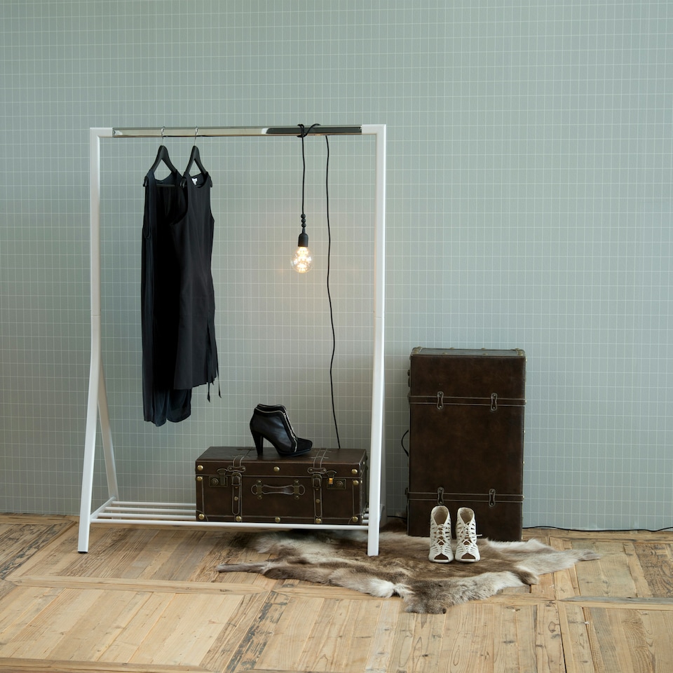 image 1 of Brent Clothes Rack in White