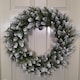 image 1 of 60cm Snow Tipped Christmas Wreath with 50 Warm White LEDs and 160 Bullet Tips