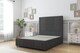 image 1 of Sloomy Harrington Graphite Dumfries Divan Bed Base 2 Drawers Right Side With 26 Inch Strutted Headboard & 12 Inch Matching Footboard | Grey | Graphite | Small Single | 1