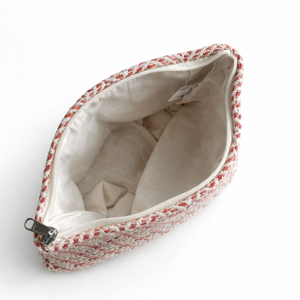 image 1 of Serenityy Nomad Sari Toiletry Bag - Coral Maze