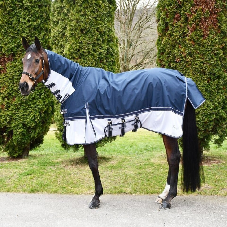 image 1 of Rhinegold Sierra Topline Fly Rug Blue | Size: 7ft 0
Colour: Navy