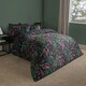 image 2 of OHS Botanical Floral Duvet Cover and Pillowcase Bedding Set, Single - Black