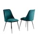 image 1 of Morandi Velvet Dining Chairs - Set of 2 - Teal