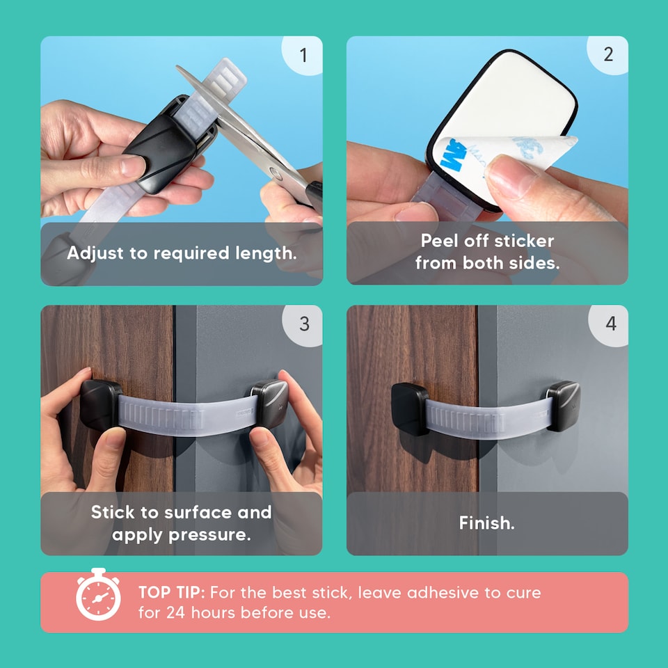 image 1 of Aycorn Non-Magnetic Safety Straps 8 Pack Black