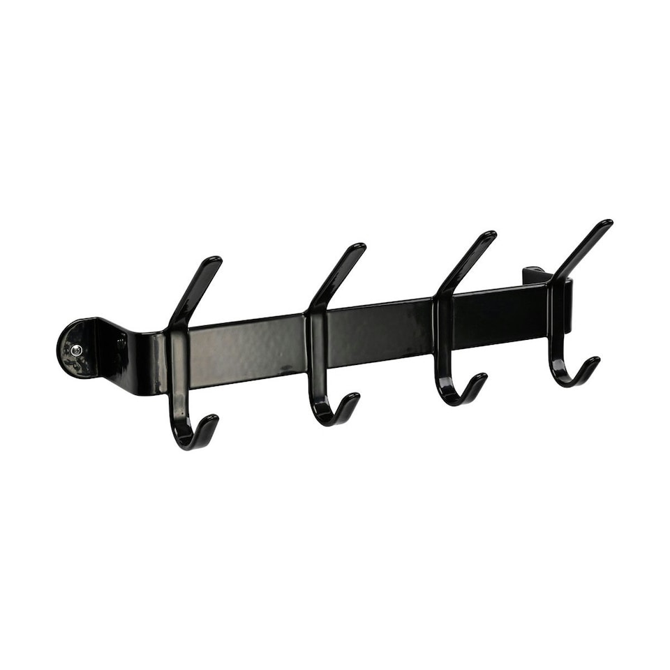 Stubbs Shelfie Plain Coat Hook - Black - One Size