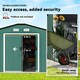 image 4 of Outsunny 13 x 11ft Garden Shed Storage with Foundation Kit and Vents, Green