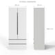 image 2 of FWStyle Lania Ripple Ridged 2 Door 2 Drawer Combination Wardrobe Matt White White