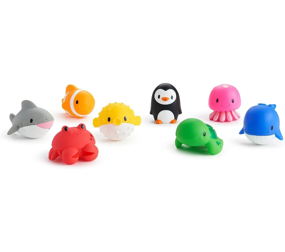 image 1 of Munchkin Baby Bath Toys Toy Squirters Ocean Buddies Animals 9m+ 8Pk
