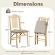 image 2 of COSTWAY Set of 2 Folding Dining Chairs Upholstered Beige White