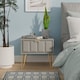 image 2 of Metro 1 Drawer Bedside Table in Dusk Grey (Ready Assembled) | Grey | Dusk Grey