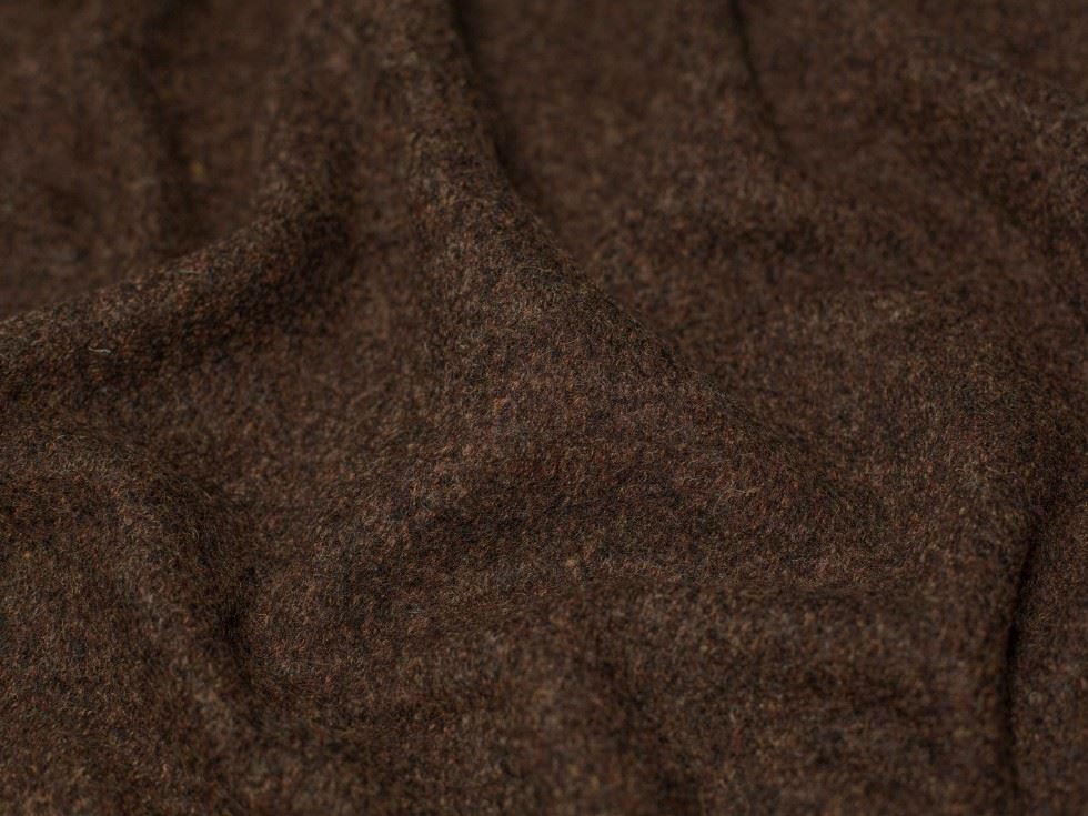Minerva Core Range Brown 100% Pure Boiled Wool Coating Fabric for Dressmaking, 140cm / 55" Wide - per metre