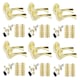 image 1 of Golden Grace 6 Sets Astrid Design Door Handles in Satin Brass Finish with Tubular Latch and 1 Pair of 3" Ball Bearing Hinges | Gold | 6 Set